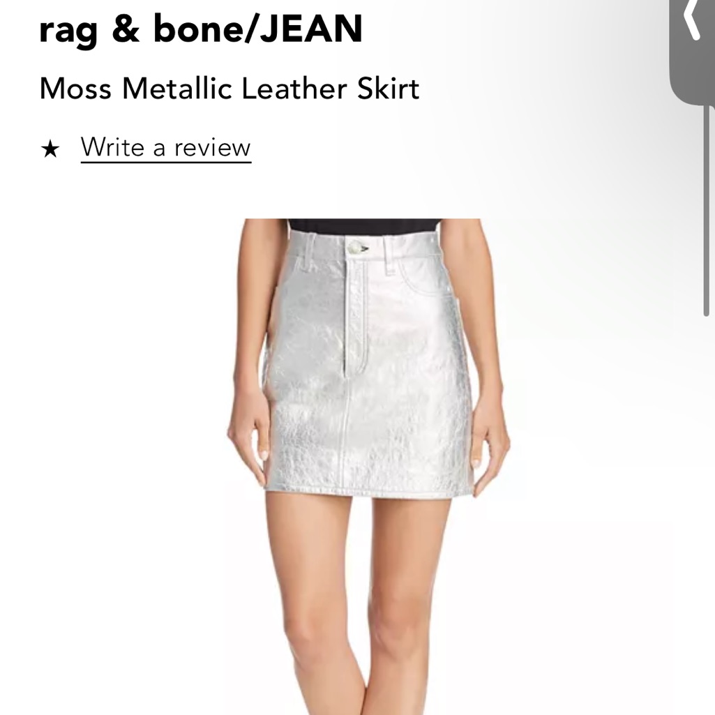 Brand New Rag Bone Metallic Skirt